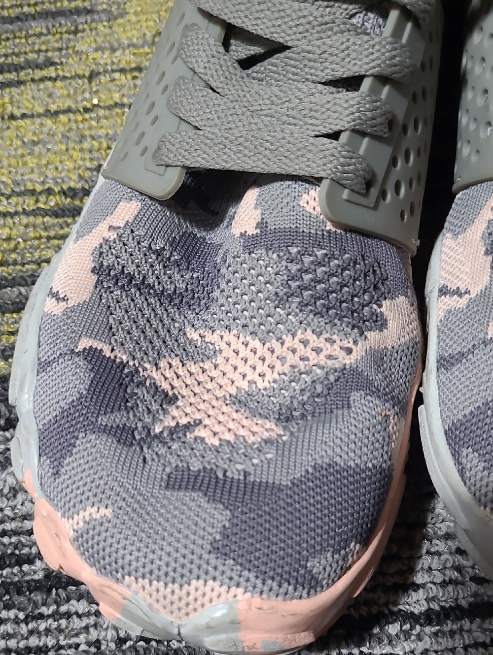 Pink And Gray Camo Shoes - Picture 2 of 7